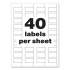 Avery PermaTrack Tamper-Evident Asset Tag Labels, Laser Printers, 0.75 x 1.5, White, 40/Sheet, 8 Sheets/Pack (60528)