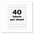 Avery PermaTrack Destructible Asset Tag Labels, Laser Printers, 0.75 x 1.5, White, 40/Sheet, 8 Sheets/Pack (60529)