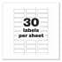 Avery PermaTrack Destructible Asset Tag Labels, Laser Printers, 0.75 x 2, White, 30/Sheet, 8 Sheets/Pack (60531)