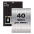 Avery PermaTrack Metallic Asset Tag Labels, Laser Printers, 0.75 x 1.5, Metallic Silver, 40/Sheet, 8 Sheets/Pack (61523)
