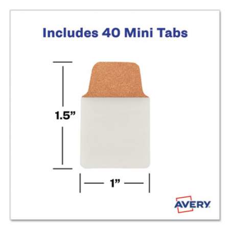 Avery Ultra Tabs Repositionable Mini Tabs, 1/5-Cut Tabs, Assorted Metallic, 1" Wide, 40/Pack (74785)