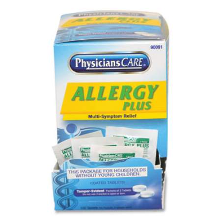 PhysiciansCare Allergy Antihistamine Medication, Two-Pack, 50 Packs/Box (90091)