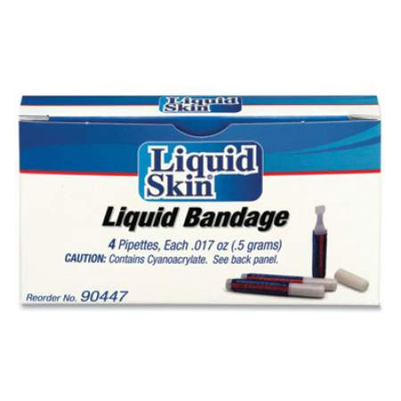 PhysiciansCare by First Aid Only Liquid Bandage, 0.017 oz Pipette, 4/Box (90447)