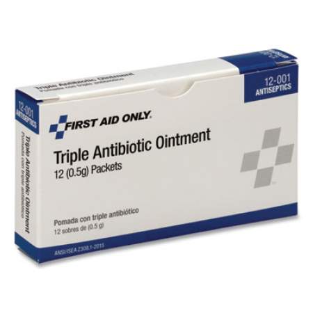 PhysiciansCare by First Aid Only First Aid Kit Refill Triple Antibiotic Ointment, Packet, 12/Box (12001)