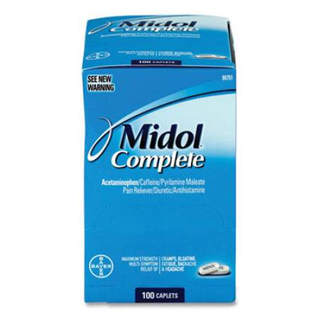 Midol Complete Menstrual Caplets, Two-Pack, 50 Packs/Box (90751)