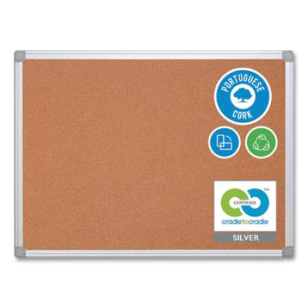 MasterVision Earth Cork Board, 24 x 36, Aluminum Frame (CA031790)
