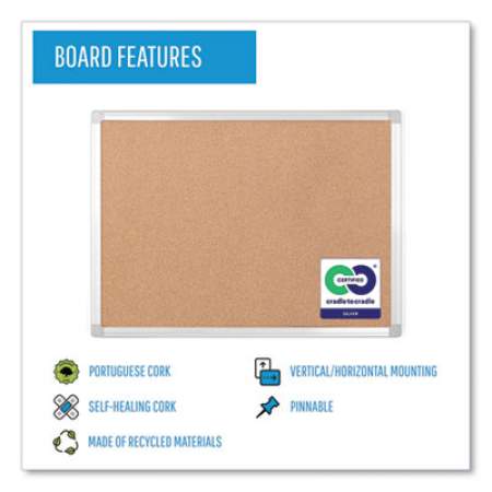 MasterVision Earth Cork Board, 48 x 72, Aluminum Frame (CA271790)