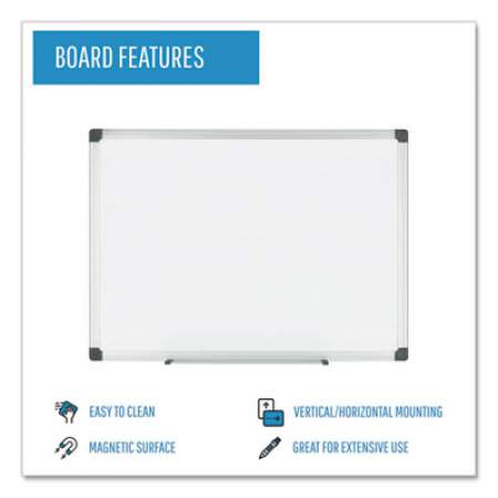 MasterVision Porcelain Value Dry Erase Board, 48 x 96, White, Aluminum Frame (CR1501170MV)
