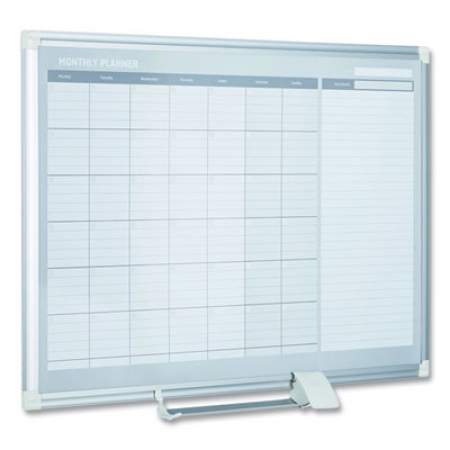 MasterVision Monthly Planner, 36x24, Silver Frame (GA0397830)