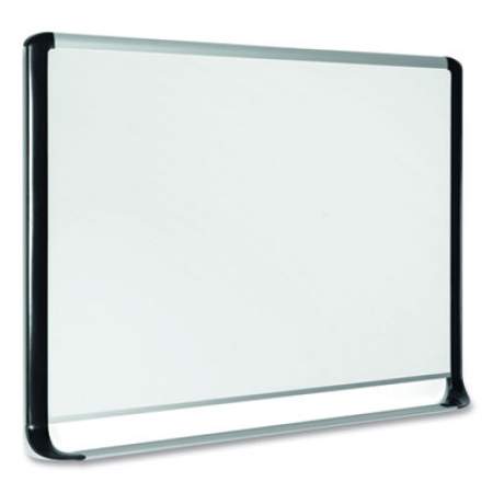 MasterVision Lacquered steel magnetic dry erase board, 48 x 72, Silver/Black (MVI270201)
