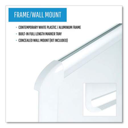 MasterVision Lacquered steel magnetic dry erase board, 48 x 72, Silver/White (MVI270205)