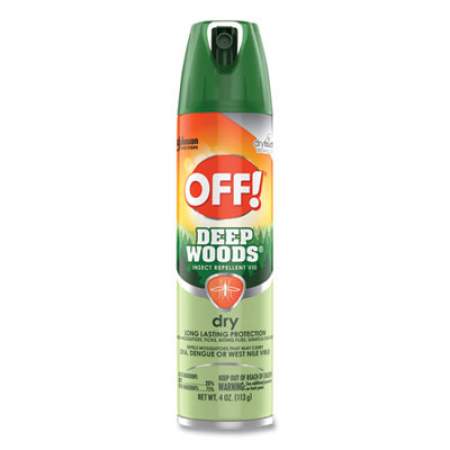 OFF! Deep Woods Dry Insect Repellent, 4 oz, Aerosol, Neutral, 12/Carton (315652)