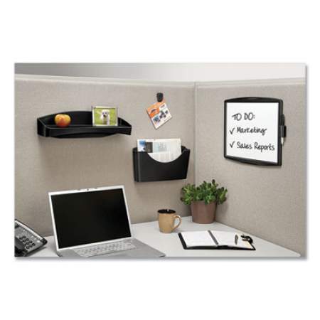 Fellowes Plastic Partition Additions Nameplate, 9 x 2.5, Graphite (75906)