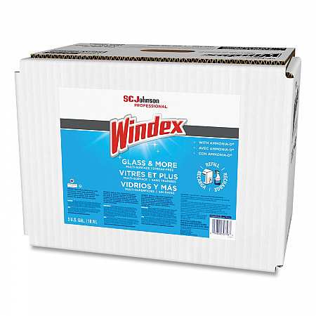 Glass Cleaner with Ammonia-D, Unscented, 5 gal Bag-in-Box Dispenser (696502)