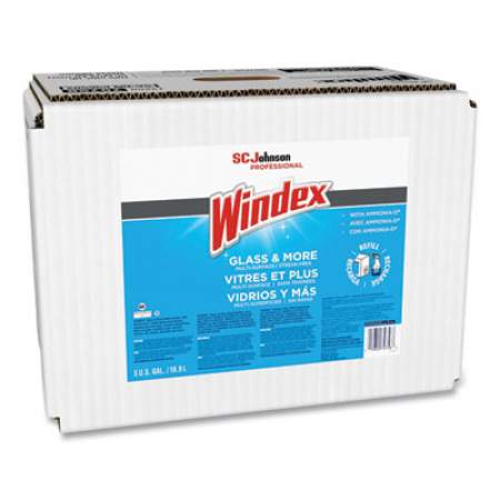Windex Glass Cleaner with Ammonia-D, 5gal Bag-in-Box Dispenser (696502)