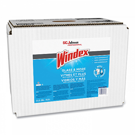 Glass Cleaner with Ammonia-D, Unscented, 5 gal Bag-in-Box Dispenser (696502)