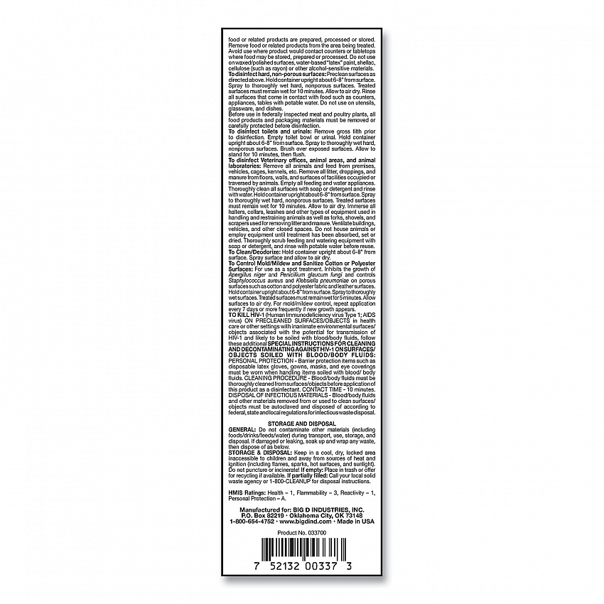 PHENO D+ Aerosol Disinfectant/Deodorizer, Citrus Scent, 16.5 oz Aerosol Spray Can, 12/Carton (33700)