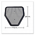 Deo-Gard Disposable Urinal Mat, Shield-Shaped, Fresh Mountain Air Scent, Charcoal Gray Perforated Surface, 17.5 x 20.5, 6/CT (6668)