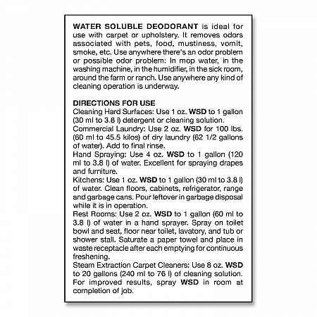 Water-Soluble Deodorant, Lemon, 1 gal Bottle, 4/Carton (1618)