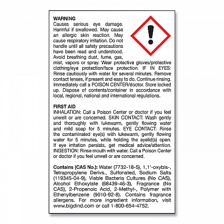 Enzym D Digester Liquid Deodorant, Lemon, 32 oz Bottle, 12/Carton (500)