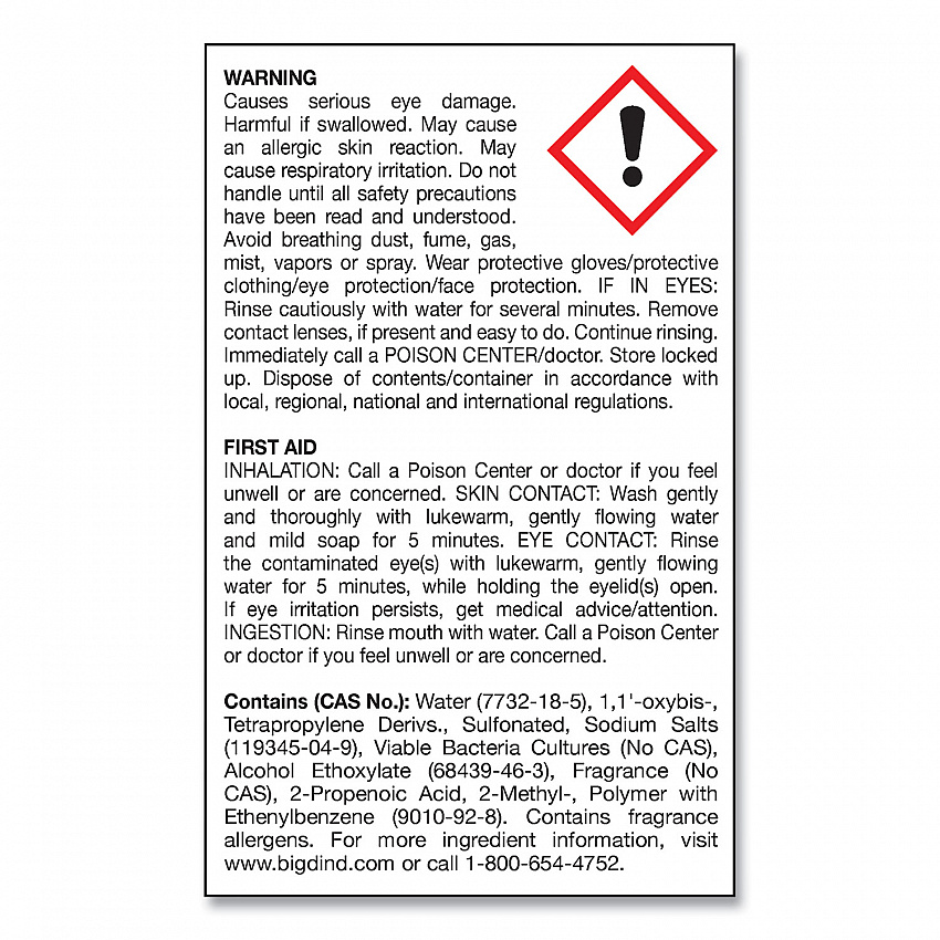 Enzym D Digester Liquid Deodorant, Lemon, 32 oz Bottle, 12/Carton (500)