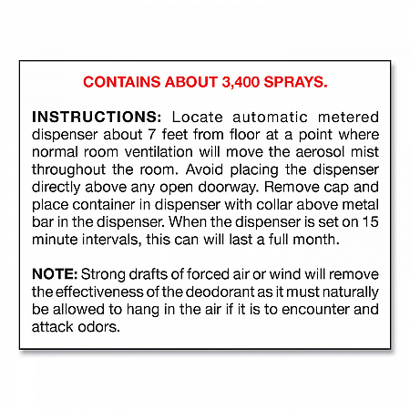 Metered Concentrated Room Deodorant, Fresh Linen, 7 oz Aerosol Spray, 12/Box (472)