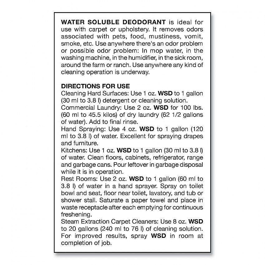 Water-Soluble Deodorant, Mountain Air, 32 oz Bottle, 12/Carton (358)