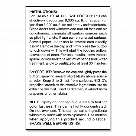 Odor Control Fogger, Mountain Air Scent, 5 oz Aerosol Spray, 12/Carton (344)