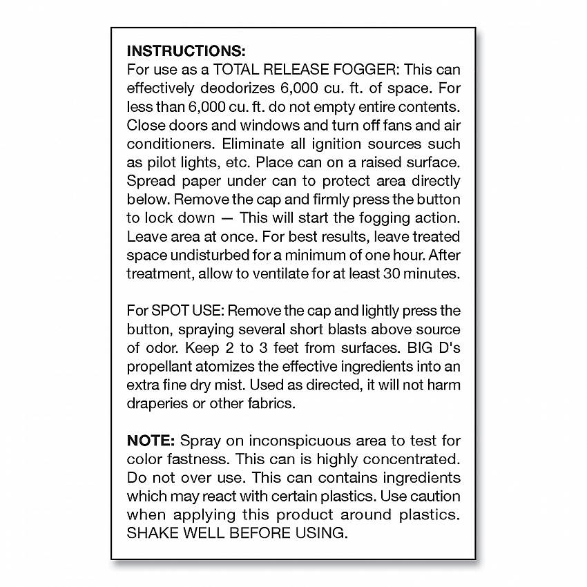 Odor Control Fogger, Mountain Air Scent, 5 oz Aerosol Spray, 12/Carton (344)
