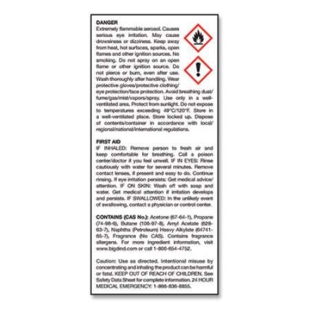 Big D Odor Control Fogger, Original Scent, 5 oz Aerosol Spray, 12/Carton (341)