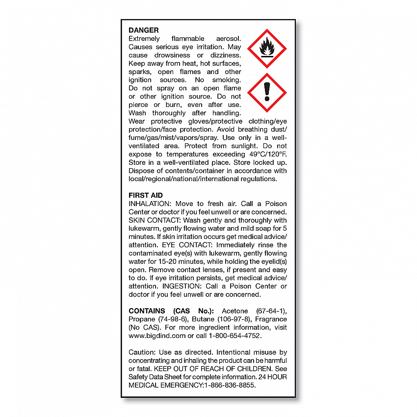 Fire D One Shot Aerosol, 5 oz Aerosol Spray, 12/Carton (202)