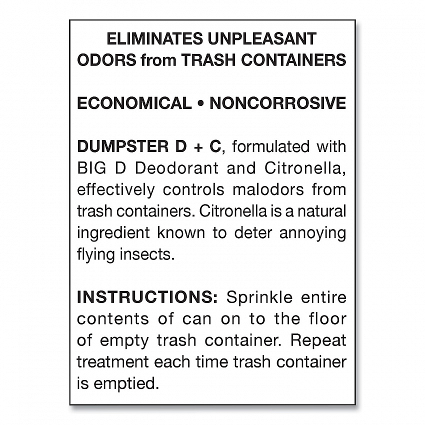 Dumpster D Plus C, 25 lbs Bucket (178)