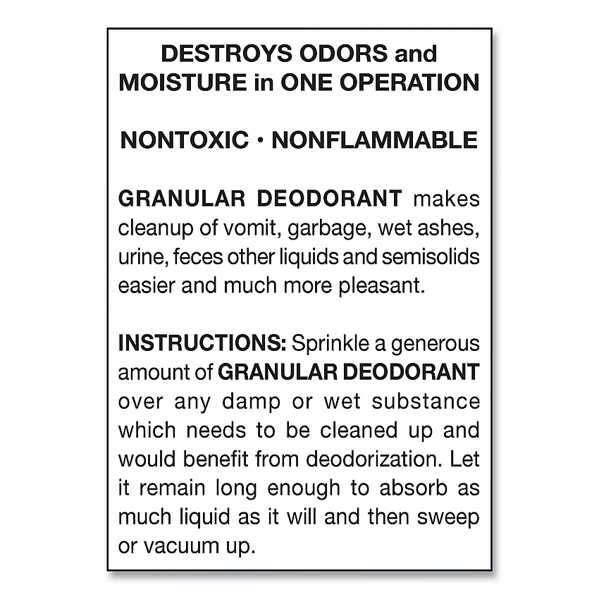 Granular Deodorant, Lemon, 16 oz, Shaker Can, 12/Carton (150)