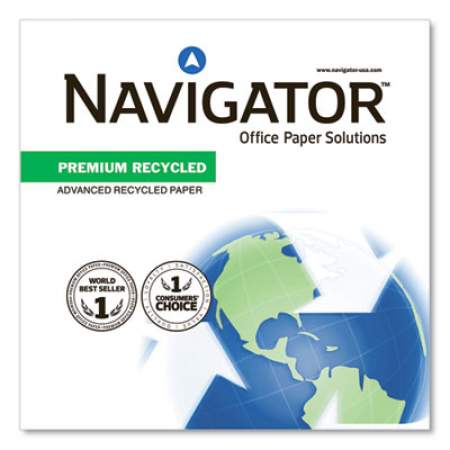 Navigator Premium Recycled Office Paper, 92 Bright, 20 lb, 8.5 x 11, White, 500 Sheets/Ream, 10 Reams/Carton (NR1120)