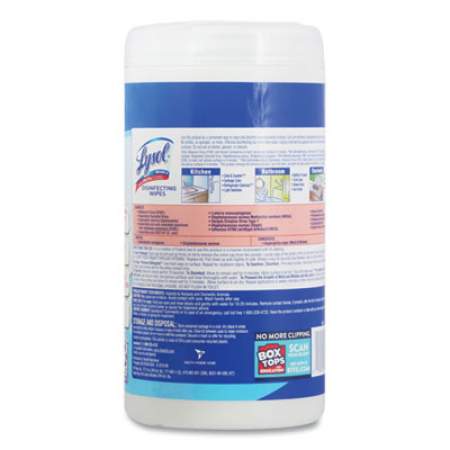 LYSOL Disinfecting Wipes, 7 x 7.25, Crisp Linen, 80 Wipes/Canister (89346)
