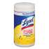 LYSOL Disinfecting Wipes, 7 x 7.25, Lemon and Lime Blossom, 80 Wipes/Canister, 6 Canisters/Carton (77182CT)