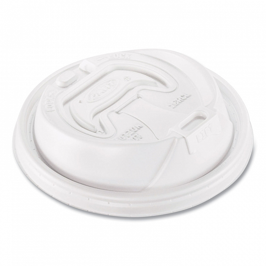 Optima Reclosable Lids for Paper Hot Cups, Fits 12 oz to 24 oz Hot Cups, Plastic, White, 1,200/Carton (OPT1224TG)