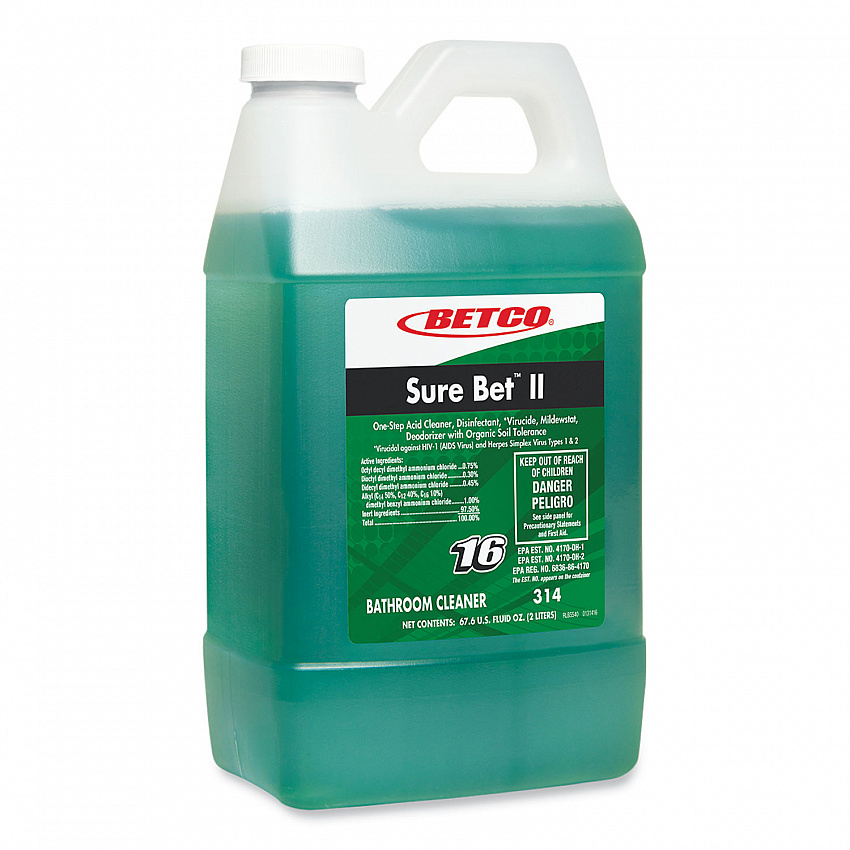 Sure Bet II Foaming FastDraw Disinfectant, Citrus Scent, 67.6 oz Bottle, 4/Carton (3144700)
