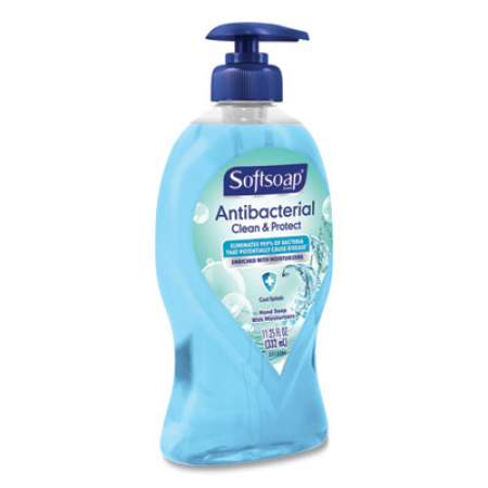 Softsoap Antibacterial Hand Soap, Clean & Protect, Cool Splash, 11.25 oz Pump Bottle (98537EA)