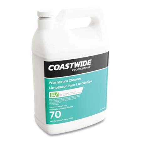 Coastwide Professional Washroom Cleaner 70 Eco-ID Concentrate, Fresh Citrus Scent, 3.78 L Bottle, 4/Carton (700001A)