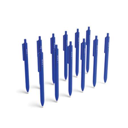 TRU RED Ballpoint Retractable Pen, Medium Point, 1 mm, Blue Ink, Blue Barrel, Dozen (59160)