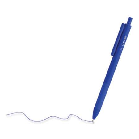 TRU RED Ballpoint Gripped Retractable Pen, Medium Point, 1 mm, Blue Ink, Blue Barrel, Dozen (59162)