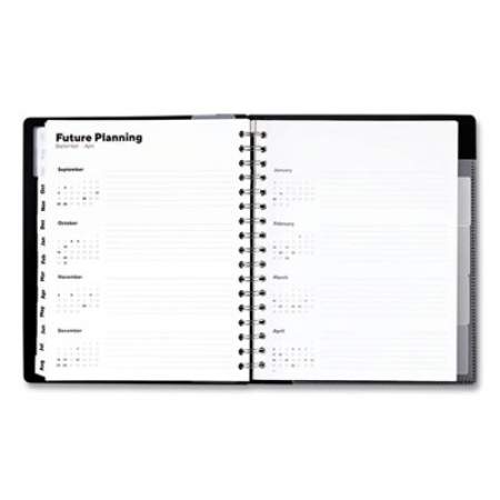 TRU RED Covered Binding Edge Weekly/Monthly Planner with Pen Holder and Planner Pocket, 9 x 7, Black, 14-Month (July-Aug): 2021-2022 (2549721)