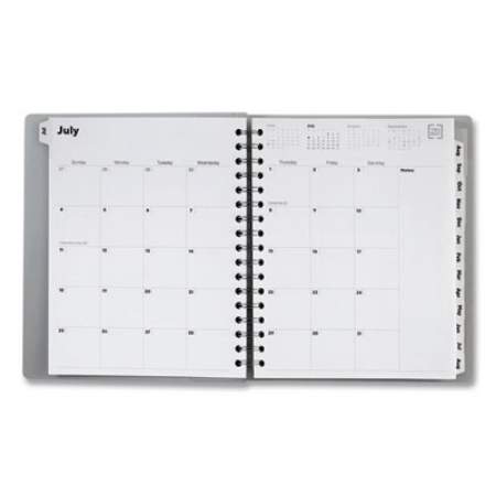 TRU RED Covered Binding Edge Weekly/Monthly Planner with Pen Holder and Planner Pocket, 9 x 7, Gray, 14-Month (July-Aug): 2021-2022 (2549821)
