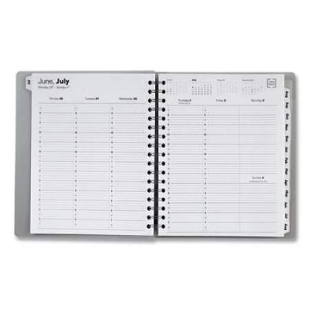 TRU RED Covered Binding Edge Weekly/Monthly Planner with Pen Holder and Planner Pocket, 9 x 7, Gray, 14-Month (July-Aug): 2021-2022 (2549821)