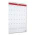 TRU RED Wall Calendar, Vertical Orientation, 15 x 22, White/Red/Black Sheets, 12-Month (July to June): 2021 to 2022 (5427521)