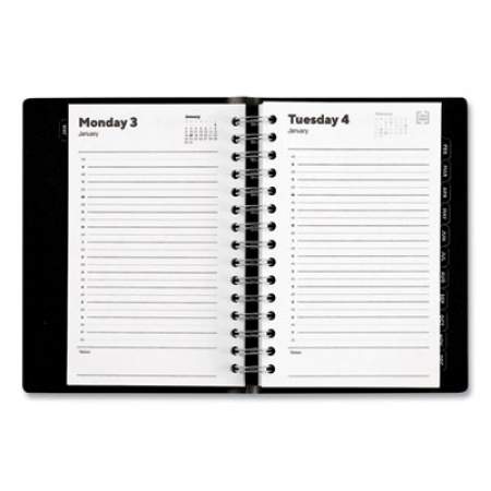 TRU RED Daily Appointment Book with Planner Pocket,, 8 x 5, Black Cover, 12-Month (Jan to Dec): 2022 (5845222)