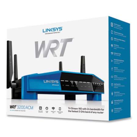 LINKSYS AC3200 MU-MIMO Gigabit Wi-Fi Router, 7 Ports, Dual-Band 2.4 GHz/5 GHz (WRT3200ACM)