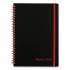 Black n' Red Twin Wire Poly Cover Notebook, 1 Subject, Wide/Legal Rule, Black Cover, 8.25 x 5.63, 70 Sheets (C67009)
