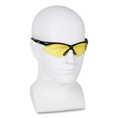 KleenGuard Nemesis Safety Glasses, Black Frame, Amber Lens, 12/Carton (22476)